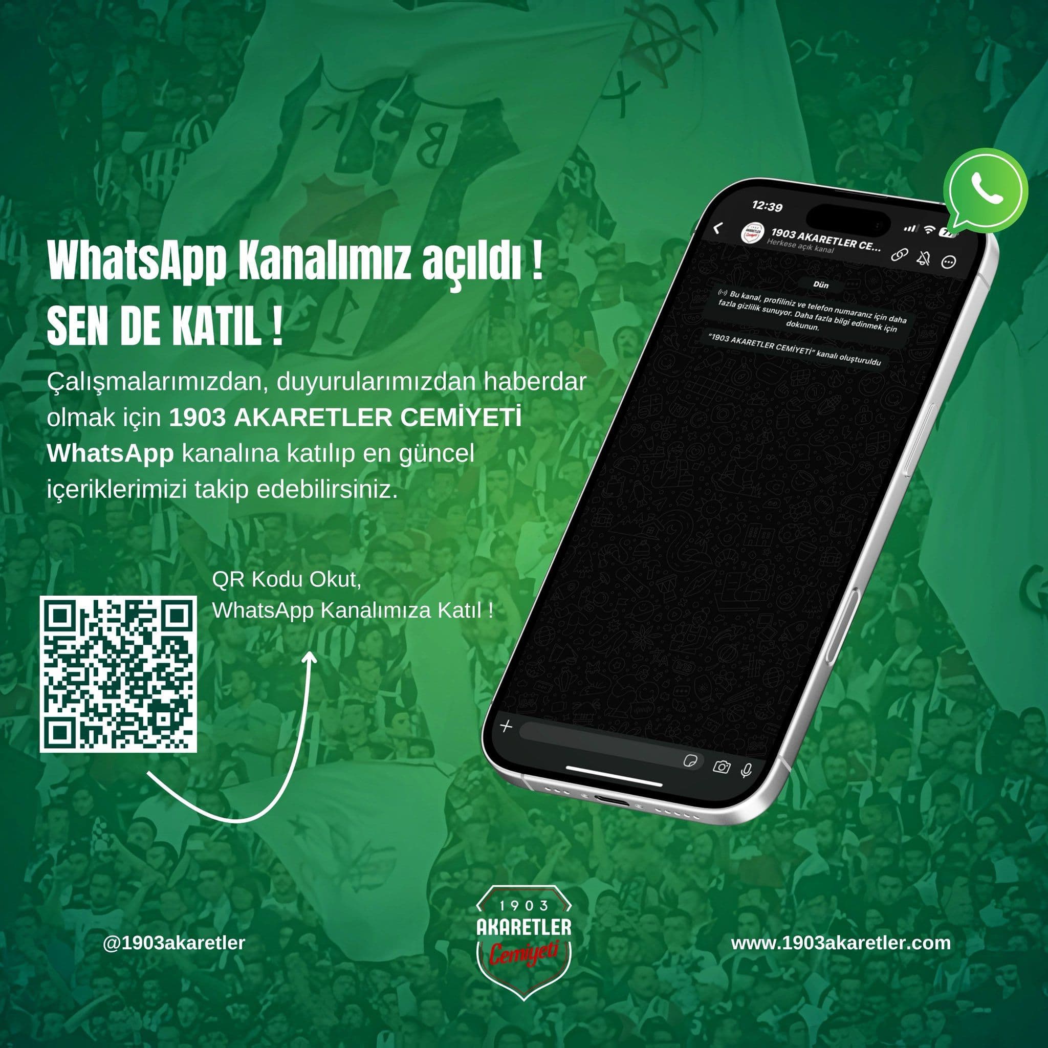 1903 Akaretler Cemiyeti WhatsApp Kanalı Açıldı